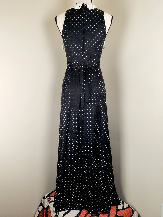 Kelly Arden 70s Vintage Silky Maxi Dress Big Coll… - image 8