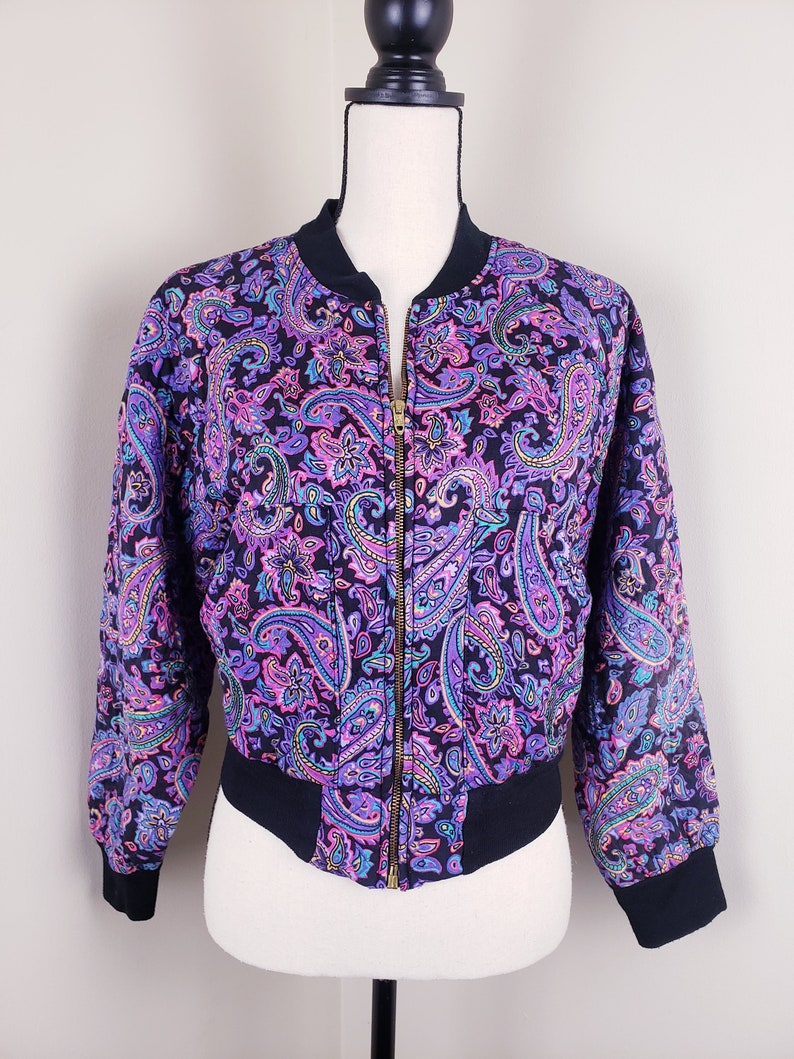 paisley bomber jacket