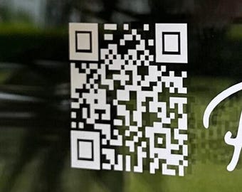 QR-Code Aufkleber Personalisiert | Vinyl Car Auto Schaufenster Sticker