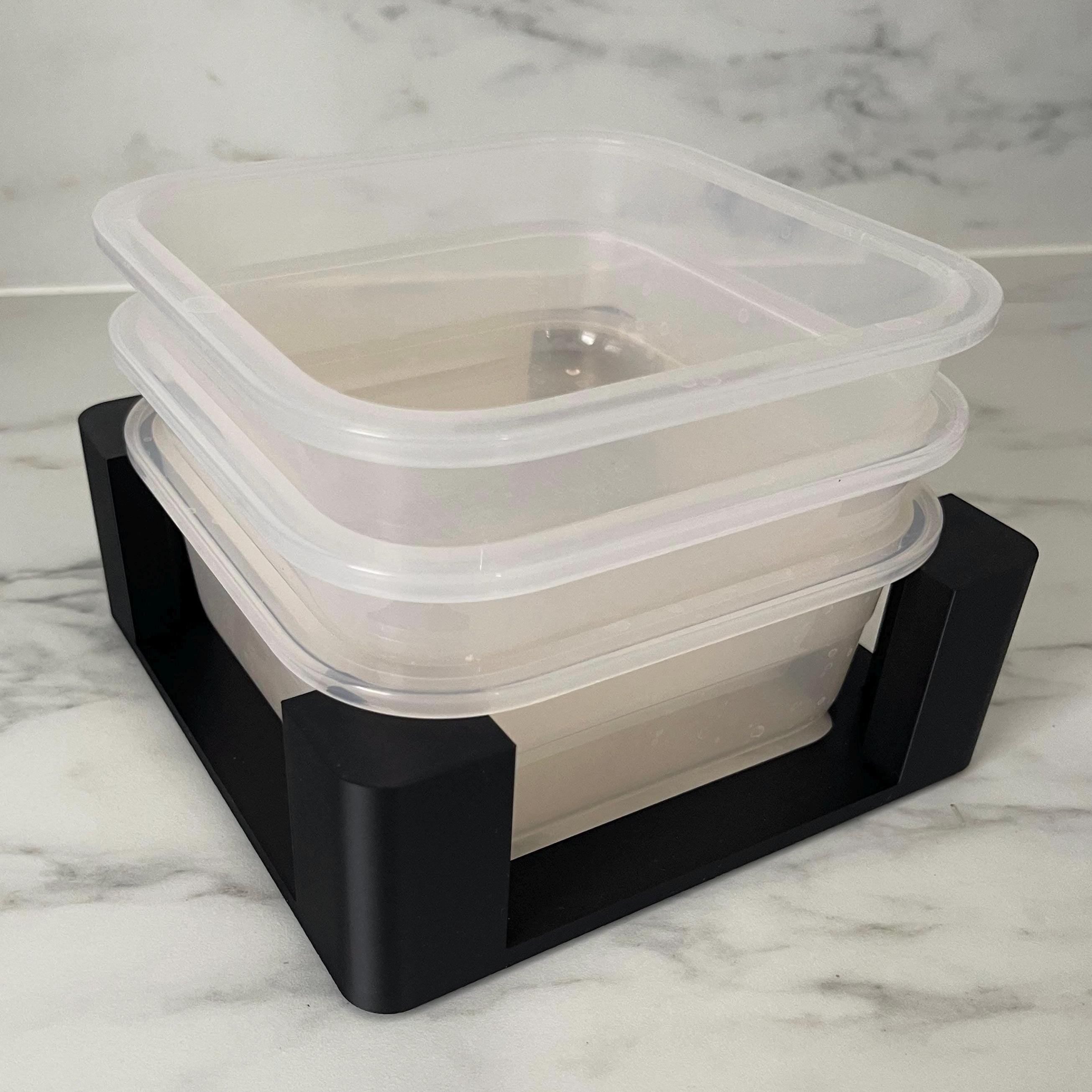 10x boîtes de rangement/boîtes de rangement en plastique blanc transparent L58 x L44 x