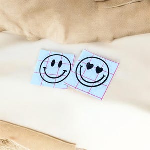 Sticker 4 x SMILEY PACK, grappige vinylstickers, hoogwaardige stickers voor laptop, auto of raam, mooi design voor een goed humeur