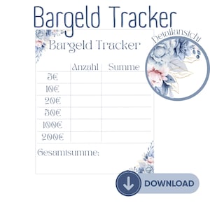Cash Tracker for Budget Planner A6 or Envelope Method | Cash Stuffing | Budgeting Accessories | Accessory Dashboards A6 | Budget Planning