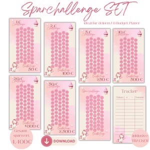 Savings Challenge Set | digital download | | Change Challenge | Budget Saving | Coin Saving Challenge | Budgeting A6 Binder | Savings Game | PDF