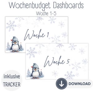 Wochenbudget | Deckblätter für A6 Budget Planer | Budget Binder | Sparen | Umschlagmethode | inkl. Tracker | Blanko Dashboards | download