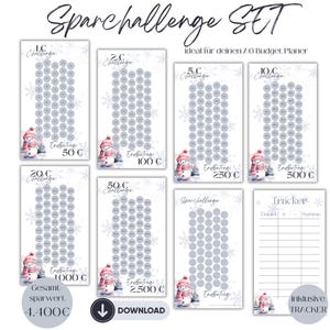 Savings Challenge Set | digital download | | Change Challenge | Budget Saving | Coin Saving Challenge | Budgeting A6 Binder | Savings Game | PDF