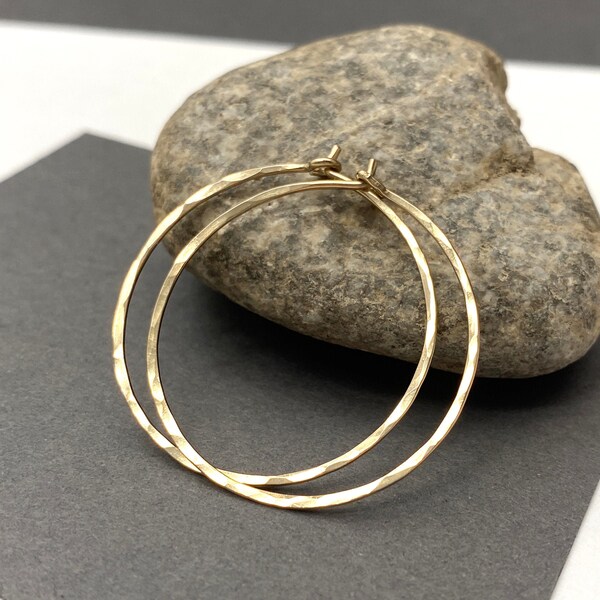 Thin Gold Earrings Etsy