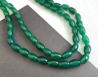 Two strands emerald green onyx beads, destash lot