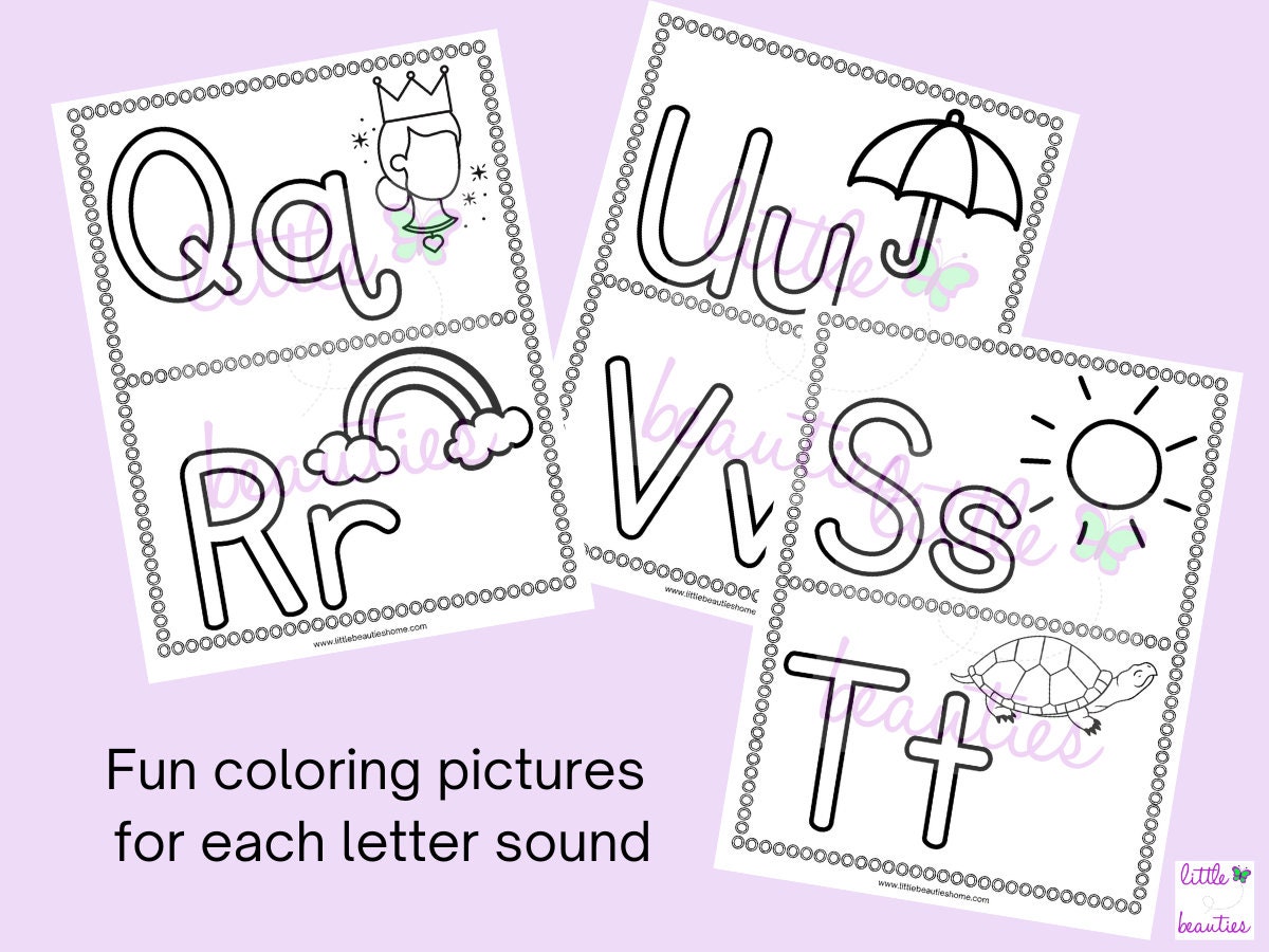 Alphabet Coloring Pages, Printable ABC Pages, Alphabet Sounds Coloring ...