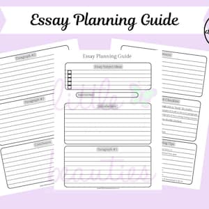 Printable Essay Planner, Essay Planning Guide, Essay Template, Essay Writing Form, School Homeschool, Essay Writing Checklist, Language Arts