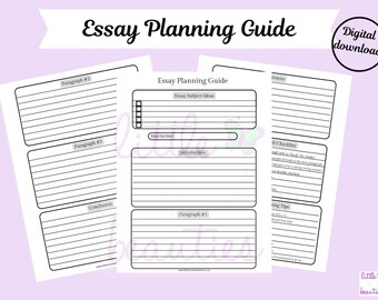 Druckbare Essay Planer, Essay Planungsleitfaden, Essay Vorlage, Essay Schreibform, Schule Homeschool, Essay schreiben Checkliste, Sprachkunst
