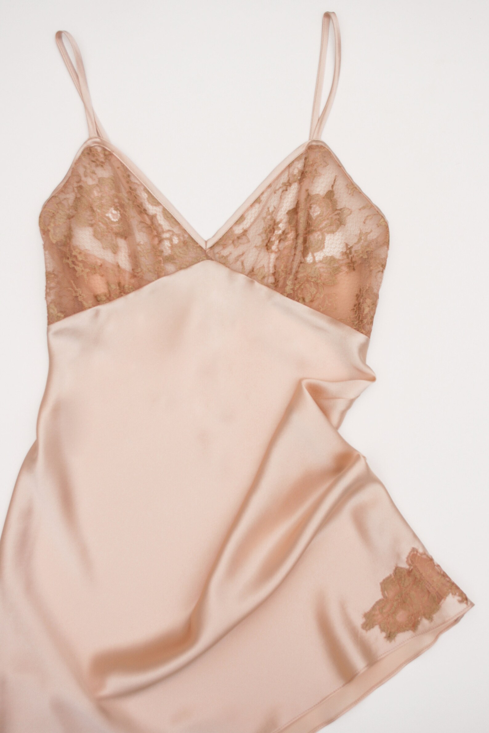 blush silk slip