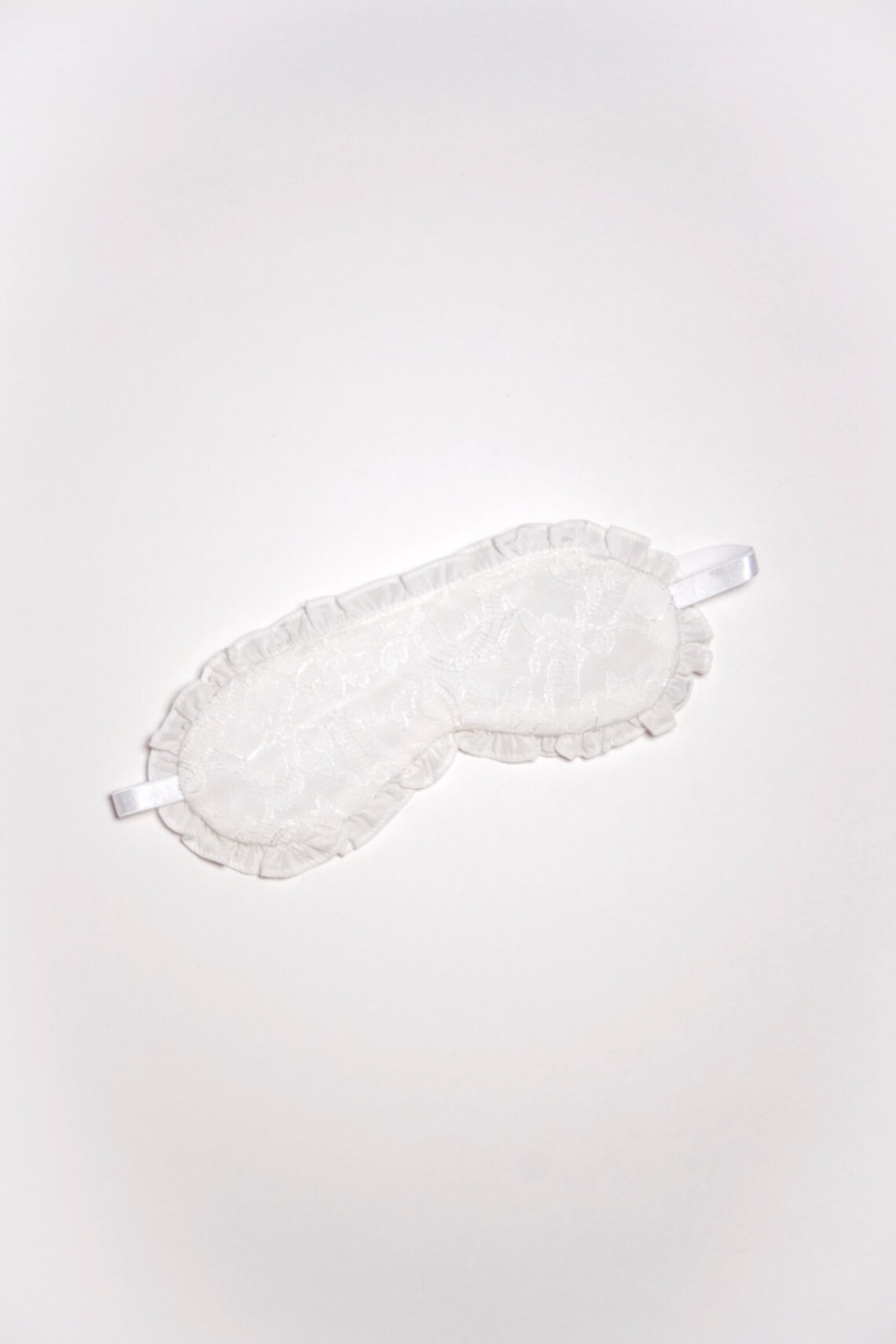 Ruffled silk sleep mask with lace overlay sexy soft eye mask Etsy