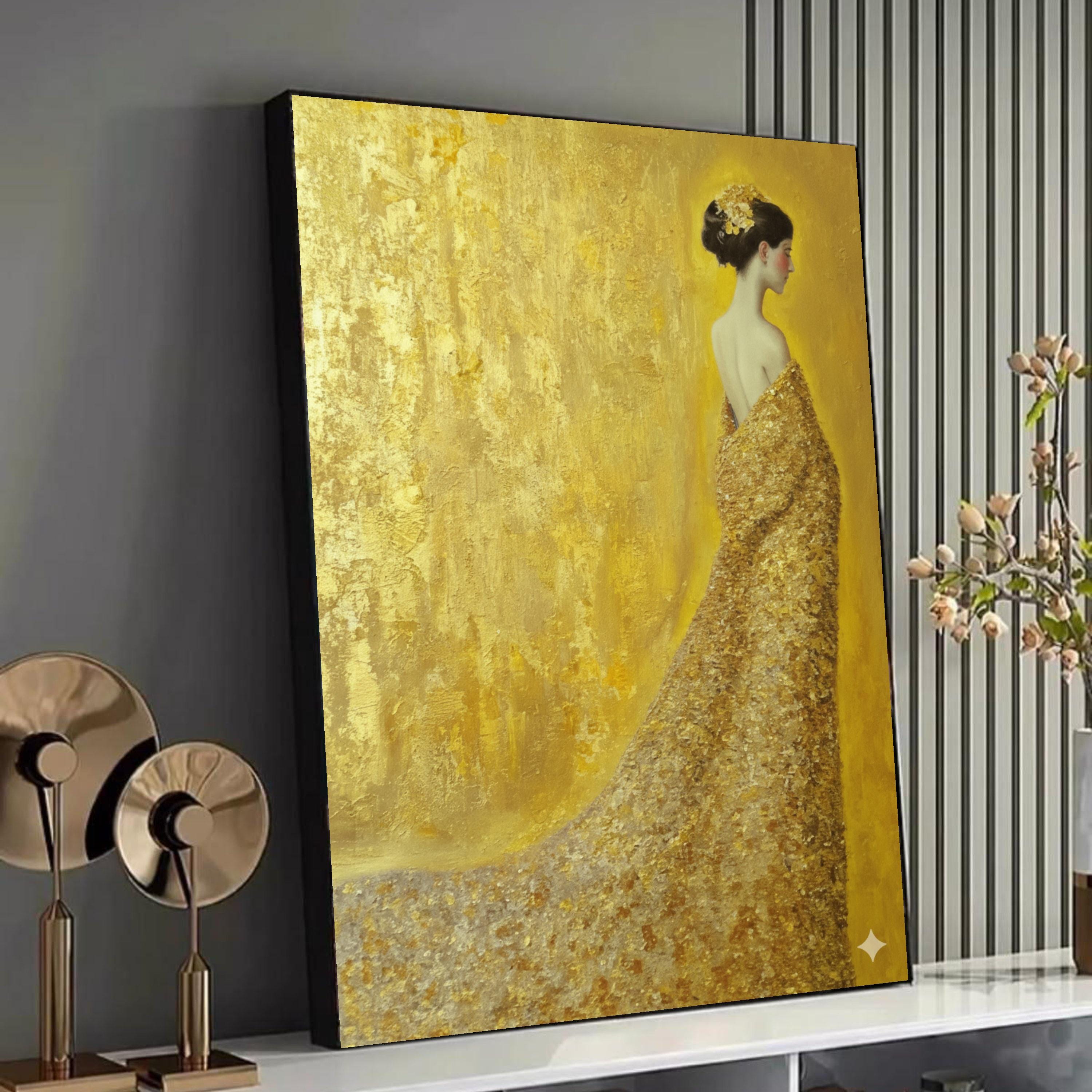 klimt gold dress Jasmine Klimt Midi Dress main image 1