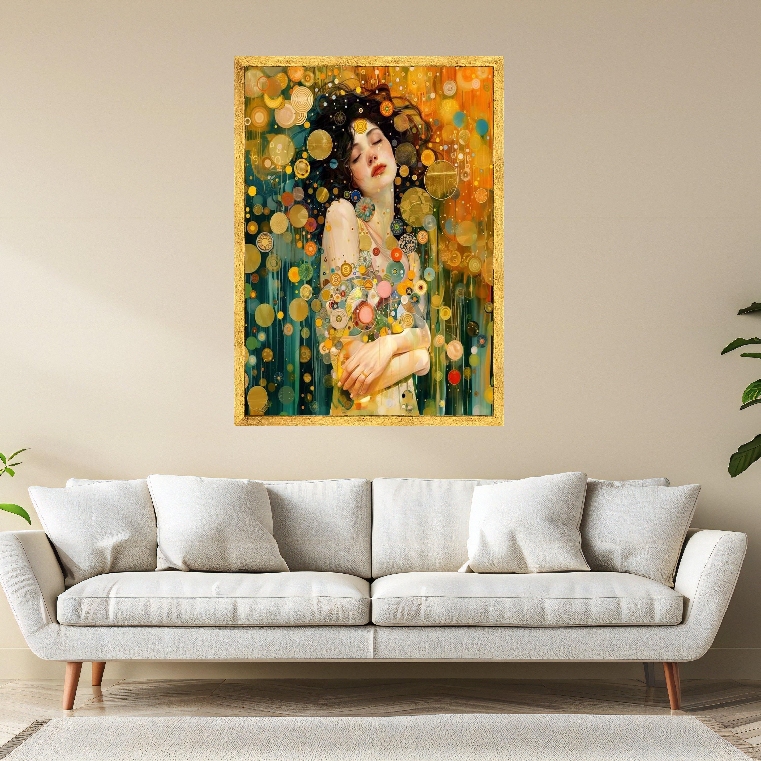 Gustav Klimt Abstract Woman Portrait Canvas, Modern Artistic Wall Art ...