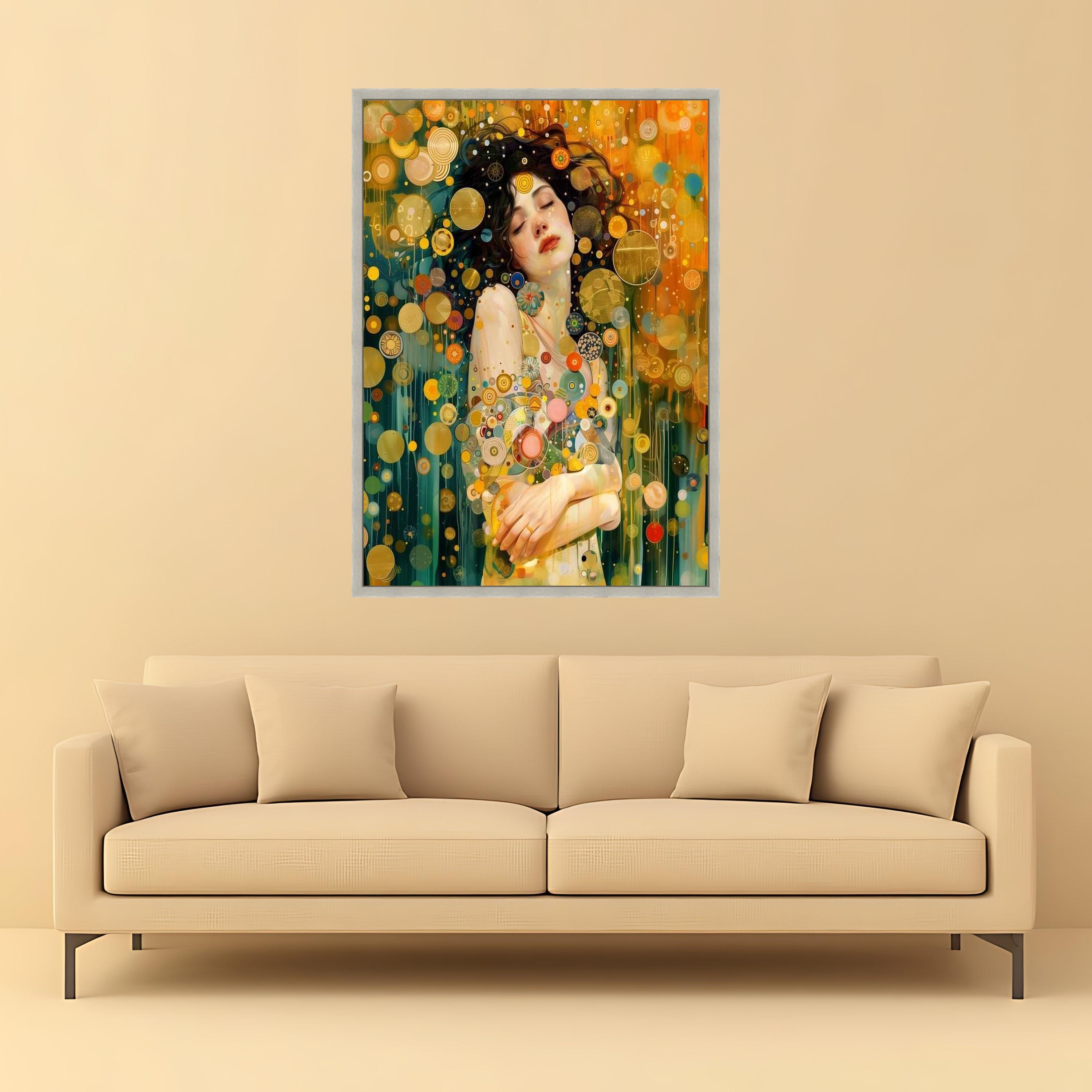 Gustav Klimt Abstract Woman Portrait Canvas, Modern Artistic Wall Art ...