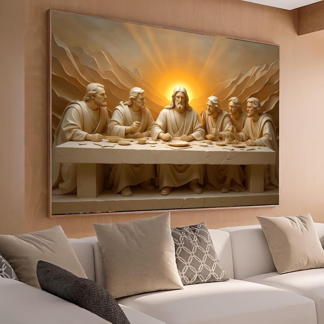 The Last Supper Wall Art Canvas, Religious Jesus Christ Canvas ...
