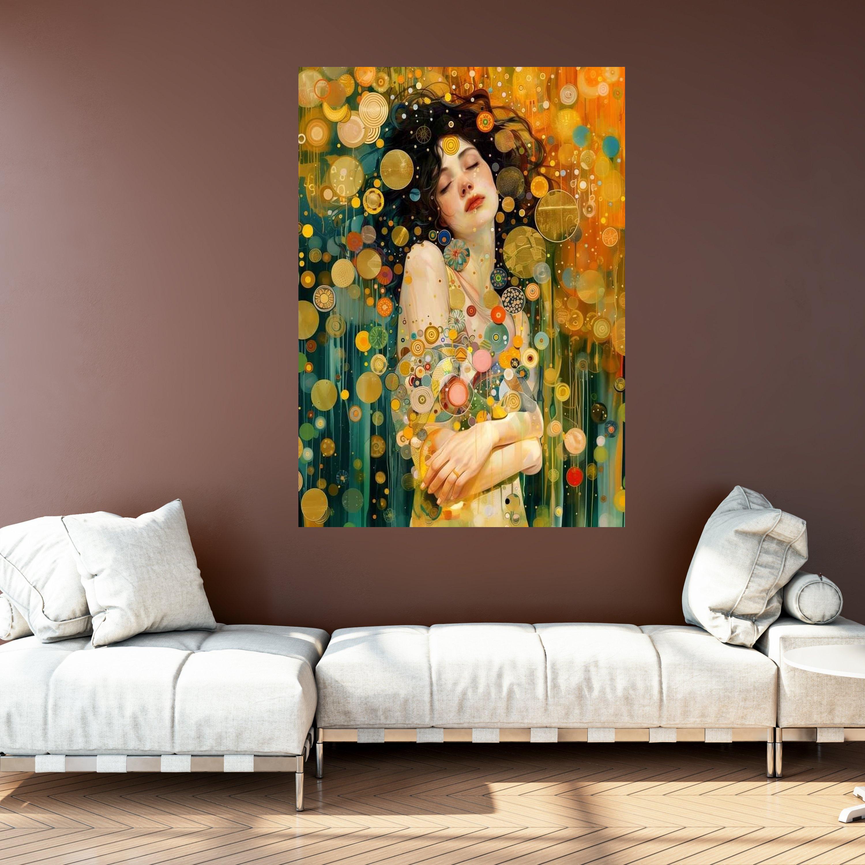 Gustav Klimt Abstract Woman Portrait Canvas, Modern Artistic Wall Art ...