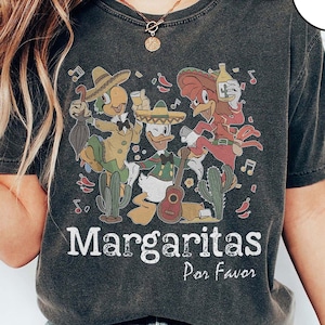 Vintage Disney Margarita Comfort Colors Shirt, Disney Epcot Shirt, Disney Shirt, The Three Caballeros Shirt, Margaritas Epcot Shirt