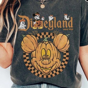 Vintage Disneyland Est 1955 Mickey Mouse Halloween Shirt, Disneyland Halloween Tee, Halloween Party Shirts, Mickey Halloween Pumpkin Shirt