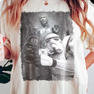 Vintage Disney Star Wars Funny Darth Vader And Storm Trooper Selfie Comfort Colors Shirt, Galaxy&#39;s Edge Shirt, Disney Star Wars Shirt