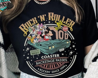 Disney Mickey & Friends Rock N Roller Shirt, Hollywood Studios Retro Tshirt, Disneyland Family Vacation Trip Tee, Rock Lover, Magic Kingdom