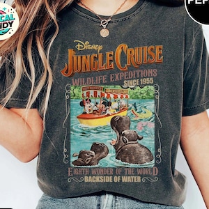 Retro Disney Jungle Cruise Ride Tshirt, WDW Disney Family Vacation, Magic Kingdom Shirts, Disney Girl Trip Shirt, Mickey and Friends