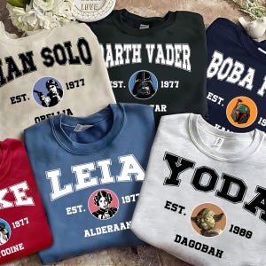 Vintage Disney Star Wars Characters Squad Shirt, Darth Vader Anakin Skywalker Leia Han Solo Tshirt, May The 4th Be With You, Galaxy&#39;s Edge