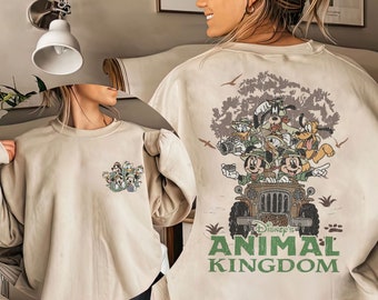 Vintage 2-Sided Disney Animal Kingdom Shirt, Mickey And Friends Safari Matching Tshirt, The Magic Kingdom, Disney Safari Mode 2024