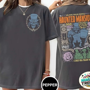 Vintage Haunted Mansion Comfort Colors Shirt, Halloween Gift, The Haunted Mansion Shirt, Retro Disney Halloween Tee, Halloween Family Party