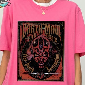 Vintage Disney Star Wars Shirt, Darth Maul Fear Tour Band Star Wars Fans Tshirt, WDW Disneyland Family Matching Vacation, Galaxy&#39;s Edge Trip