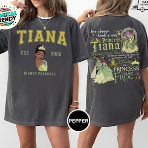 Retro Tiana Princess Comfort Colors Shirt, Disney Tiana Shirt, Disney Girl Trip Shirts, Prinzessin und der Frosch Tshirt, Disney Prinzessin Shirt