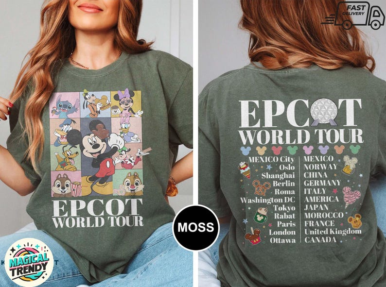 Disney Epcot World Tour Comfort Colors Shirt, Drink Around the World ...