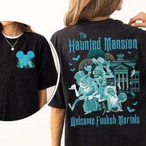 Personalized 2-Sided Disney Hitchhiking Ghosts Shirt, The Haunted Mansion Halloween Tshirt, Mickey&#39;s Not So Scary Party, WDW Magic Kingdom