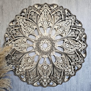 Multi-layer wooden wall art is, ideal gifts for yourself and loved ones. Mandala handcrafted. Sacred Geometry Art.