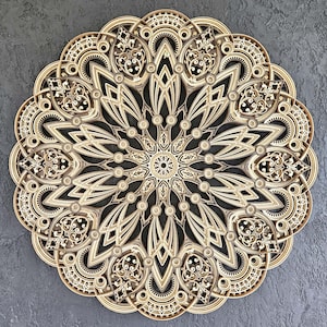 Multi-layer wooden wall art is, ideal gifts for yourself and loved ones. Mandala handcrafted. Sacred Geometry Art.