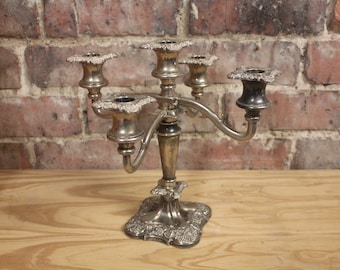 Silver Plated 5 Branched Candleabra