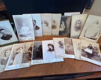 Antique Children Cabinet Cards, Set of 2, Junk Journals, Antique Photos, Vintage Ephemera, Victorian Photos, Vintage Photography