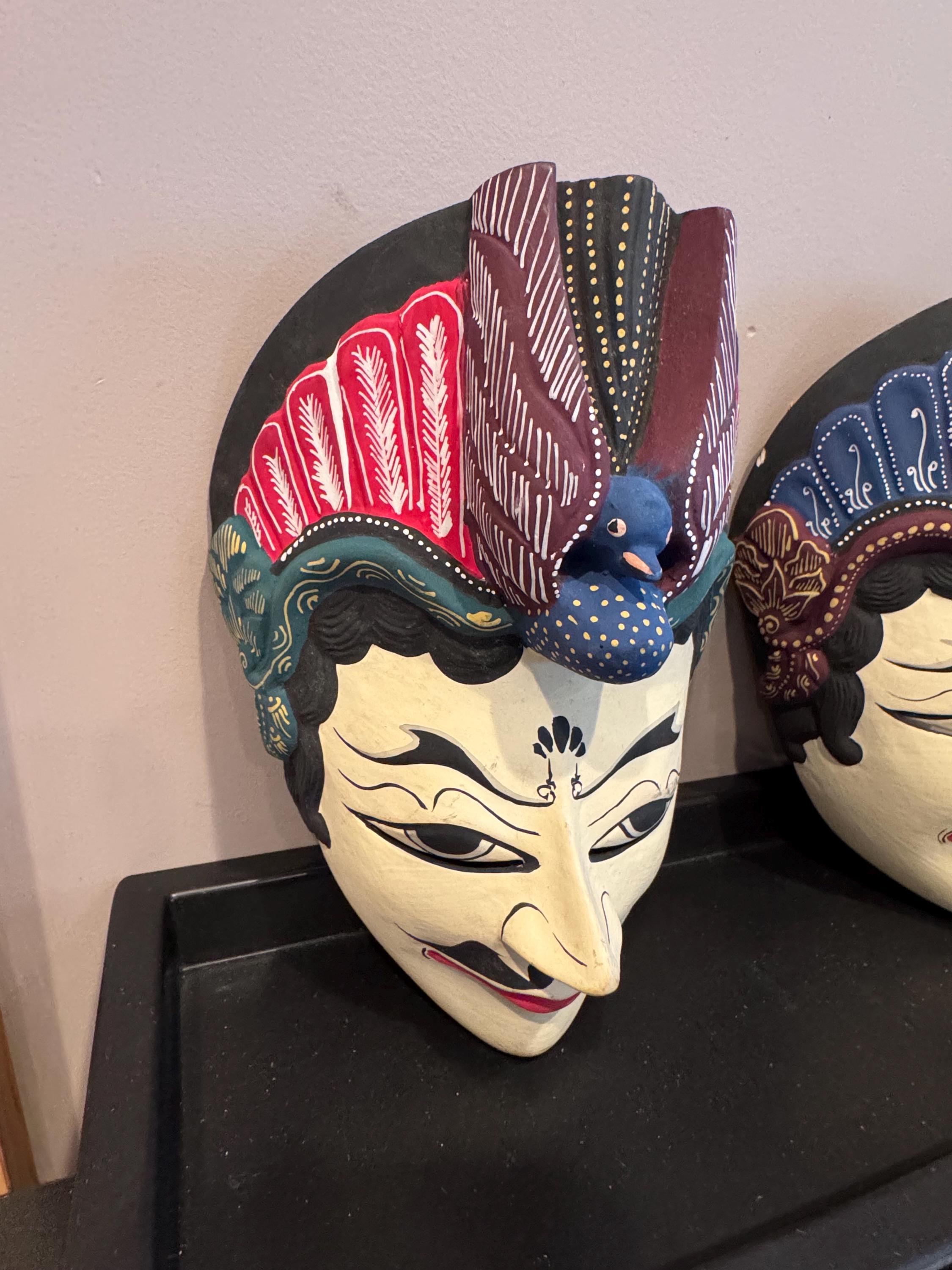 Couple Javanese Masks Topeng Shintha - Etsy