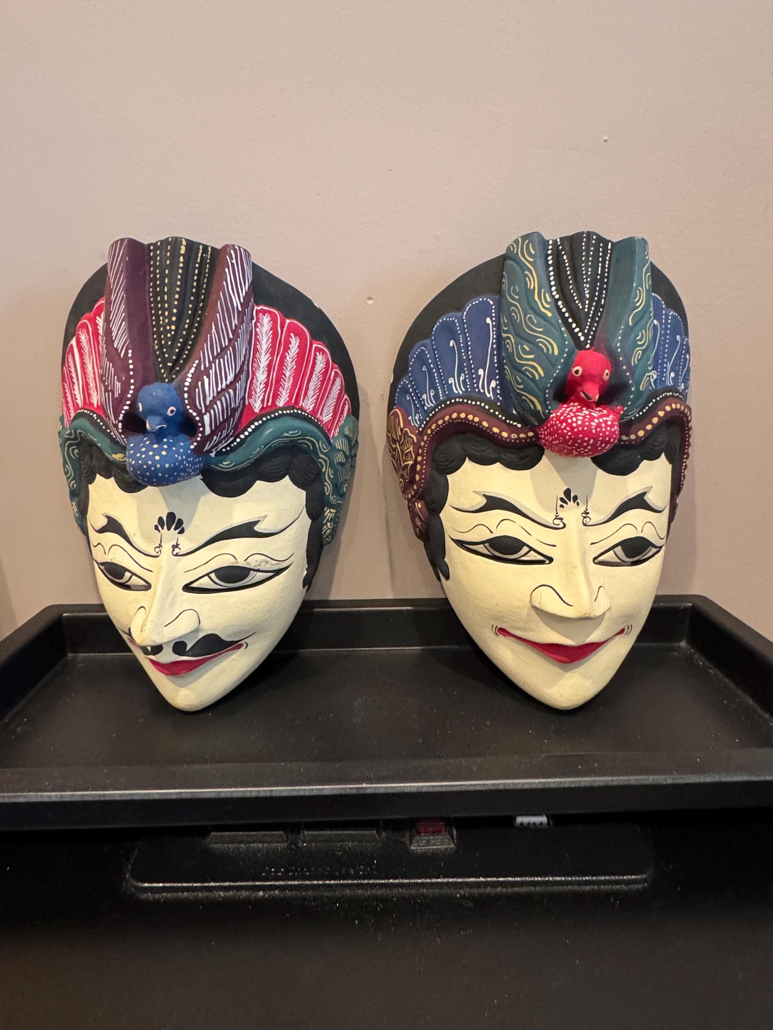 Couple Javanese Masks Topeng Shintha - Etsy
