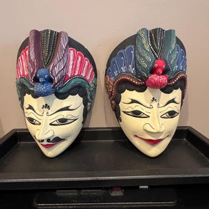 Couple Javanese Masks Topeng Shintha