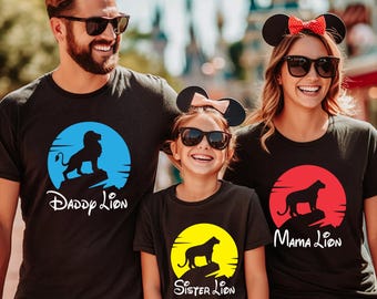 Lion Family Shirts, Custom Lion Shirts, Lion Mom Dad Shirt, Lion Party Custom Family Tee, Personalized Lion Family Shirt, Hakuna Matata Tee