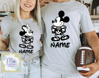 Disney Halloween Custom Family Matching Shirt, Halloween Skeleton Shirt, Disneyland Shirt, Mickey and Minnie Shirt, Spooky Season Shirts