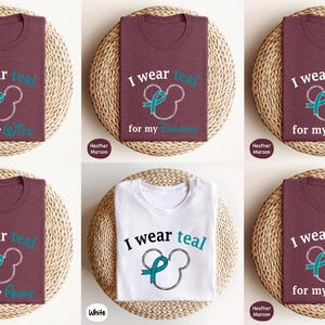 Custom Cervical Cancer Shirt, Cervical Cancer Awareness, Cancer Survivor Gift, Cervical Cancer Gift, Cancer Support Tee, I Wear Teal for Tee