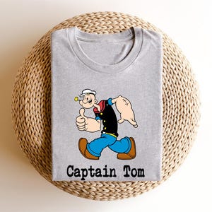 Popeye Shirt, Custom Popeye Gift, Retro Cartoon Tee, Strong Sailor T-Shirt, Classic Comic Shirt, 90s Cartoon Vintage Style Tee, Kids Shirts