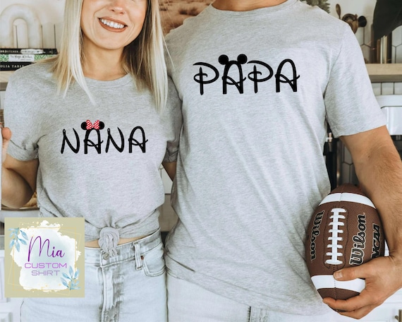 Papa And Nana Shirt, Disney Grandma Shirt, Disney Grandpa Shirt, Mickey Minnie Shirt, Magical Grandma Grandpa Shirt, Disney Family Vacation