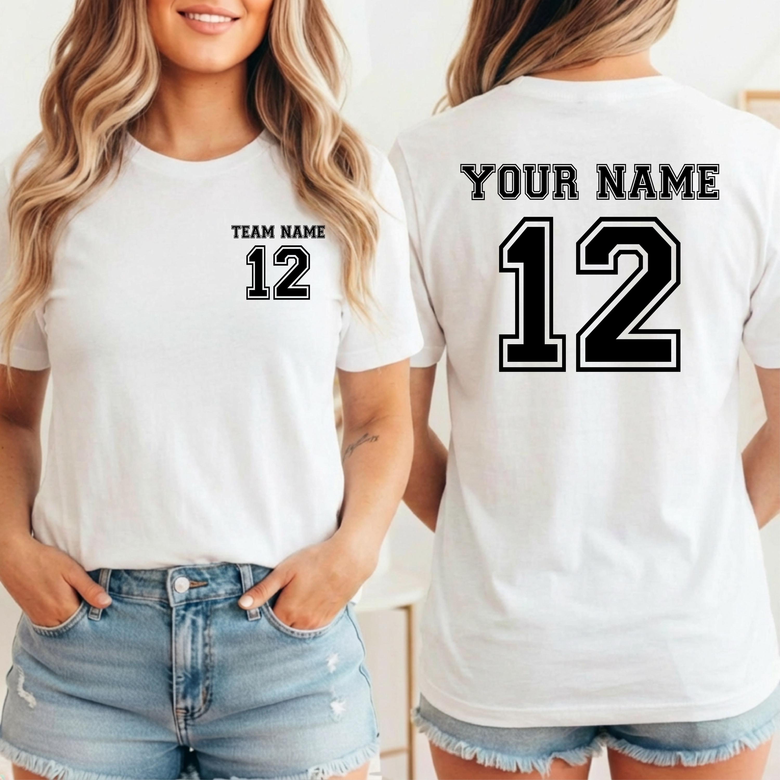 Custom Sport Shirt, Name and Back Number Shirt, Family Sports Tees ...
