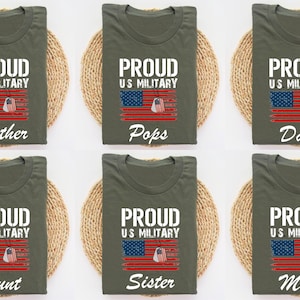 Proud Army Family Shirts, Cool USA Army Dad Custom T-Shirt, Personalized Military Family Shirt, Custom Army Family Tees, Military Graduation
