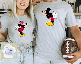 Mickey Minnie Kiss Shirt, Disneyland Couples Shirt, Mickey and Minnie Love Shirt, Disney Valentine Trip Shirt, Valentine Disney Shirt