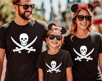 Pirate Shirt, Skull Shirt, Family Pirate Matching Shirts, Pirate T-shirt, Mermaid Shirt, Parade Shirt, Cruise Matching Shirt, Boating Tshirt