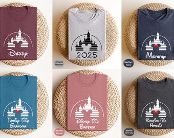 Custom Disney Trip T-Shirts, Disneyland Trip Shirt, Disney Family Birthday Shirt, Disney Family Tee, Disney Castle Custom Squad Crew Shirt